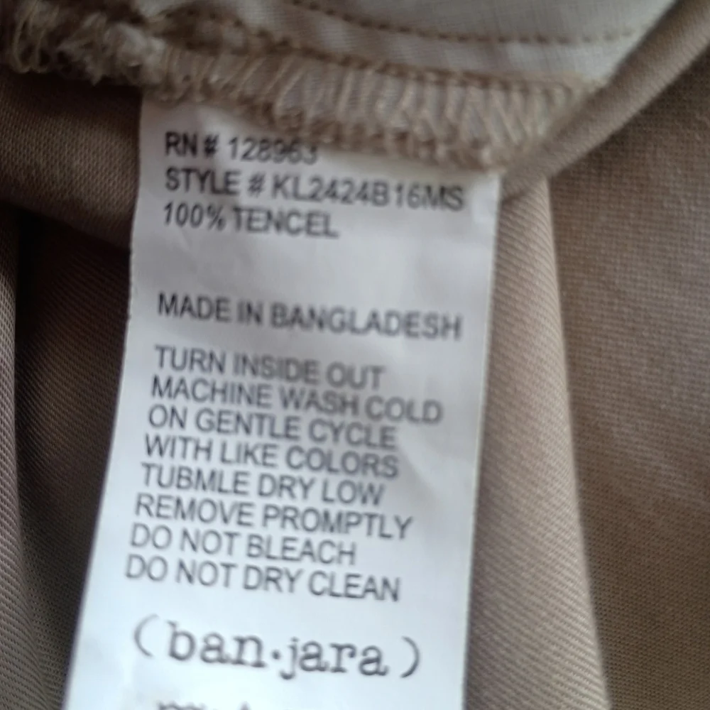 Banjara Beige Baggy Trouser Pants SZ M NWT